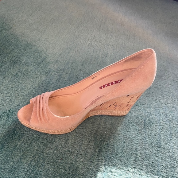 Light Pink Prada Wedges - Picture 1 of 8